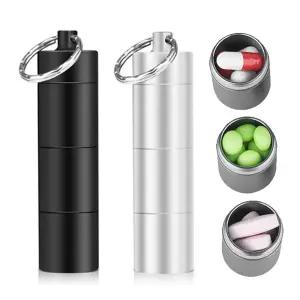 휴대용 알루미늄 알약케이스 키링 열쇠링 통알보관 보관함 보관통 약함 약통 파우치 케이스 정리함 가정용