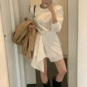 피로달 원피스 여자 투피스 정장세트 라운드넥 슬림핏 솔리드 봄가을 레이어드 HO3