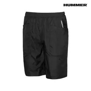 험머 남성 시그니처 로고 아웃포켓 쿨링 우븐 반바지 블랙
