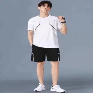 남성 트레이닝복 상하의세트 반팔 여름운동복 반바지 운동복 남성 헬스복 여름 트레이닝복
