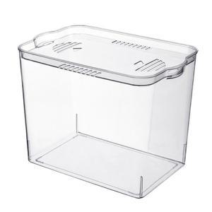 고품질 투명 어항 플라스틱 사각형 번식 상자 뚜껑 포함 금붕어