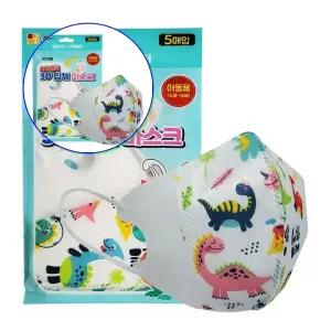 쌍문상회 지금 필요한 아이천국 3D 입체 마스크 5매입 아동용 공룡