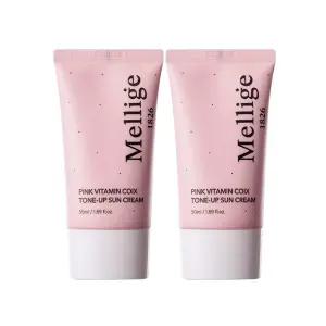 멜리지 율무 톤업 선크림 핑크 비타민 50ml 2개