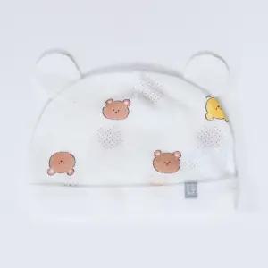 [달퐁]큐비앤맘 베어리 메쉬 신생아 모자