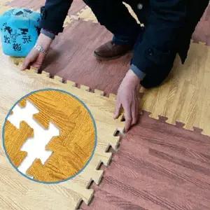 바닥 보호 조립식 매트 16p 31cm 목재 무늬 층간 소음 방지 거실 아이방