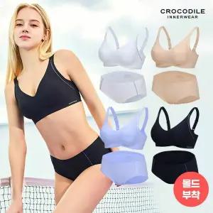 /크로커다일 이너웨어 액티브 심리스 브라1종/팬티1+1 택1
