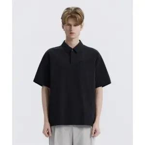 내셔널지오그래픽 N262UPL142 프리즈 스트레치 반팔 카라 티셔츠 BLACK 450260