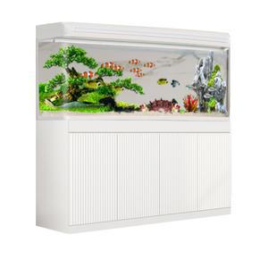 어항 받침대 축양장 수족관 / 구피키우기 화이트 다이 1도어 40x40x75 원목 수조