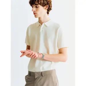 [로가디스] 코튼 혼방 레귤러 전판조직 칼라넥 스웨터  아이보리 (RY5351PL10)