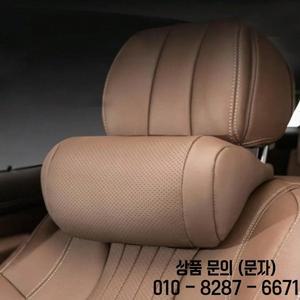 럭셔리 나파 가죽 자동차 헤드레스트 & 요추 지지 베개 세트 대부분의 적합 프리미엄 액세서리