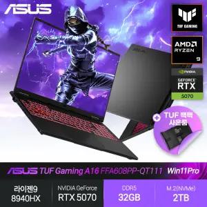 TUF Gaming A16 FA608PP-QT111 (라이젠9/RTX5070/32GB/2TB/WP) 게이밍노트북 JH