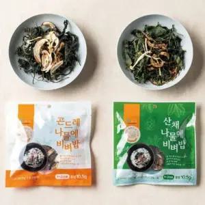 국내산 나물에비벼밥 2종세트 (총16봉)