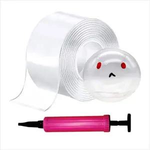 D21 실리콘 양면테이프 30mm3m 에어펌프세트 테이프공 끈끈이볼