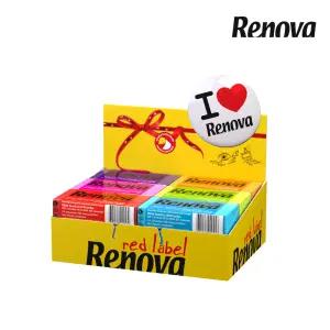 레노바 컬러 포켓티슈 6컬러 세트 3겹 18팩 먼지 없는 휴대용 여행용 티슈