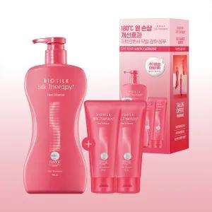 N단독 실크테라피 히트인핸서 열보호 열강화 샴푸 500ml + 100ml2개 구성