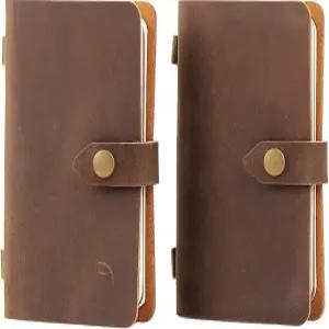 파조스마 가죽 소형 여행 일기 노트 빈티지 데일리 저널 안감 종이 여성 및 남성용 핸드메이드 미니 메모장