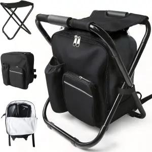 SDDEER 접이식 캠핑 의자 백팩 더 차가운 단열 피크닉 가방 야외 하이킹 사냥 여행을 위한 휴대용 낚시