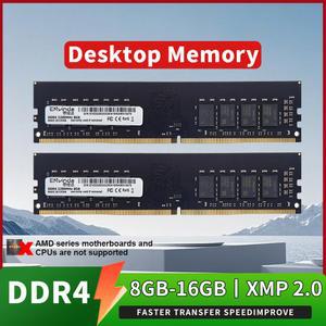 ENvinda DDR4 8GB 16GB 2666MHz 3200MHz 마더보드용 32GB 288핀 인텔 DRAM 메모리 블랙