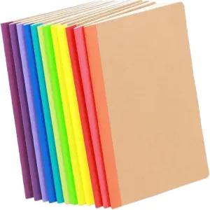 제그록스 12팩 A5 크래프트 노트북 60개의 빈 페이지 여행 일지 여학생용 소프트 커버 메모 오피스 학용품