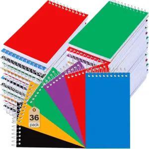 릴로스 소형 나선형 노트북 3인치 x 5인치 미니 메모 메모장 포켓 사이즈 스테노 패드 백스쿨 교실 사무실