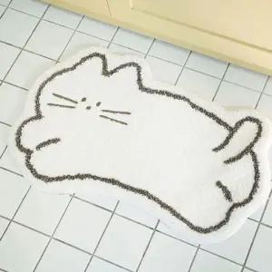 [골드스마일]고양이 러그 발매트 푹신한 쿠션 뒷면 논슬립 인테리어 효과 주방
