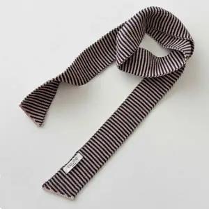 니트 타이 포인트 스카프 여자 스카프 봄 매는법 스카프 여름린넨 니트 심플 스트라이프 여성 타이형