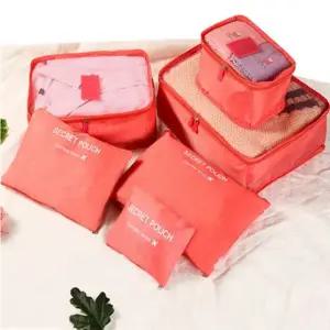 트래블 여행용 사각 파우치 6종세트 여행파우치 캐리 캐리어압축파우치