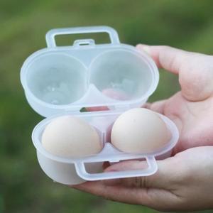 두구획 야외 휴대용 계란 상자 충격 방지 드롭 투명 홀더 안티 크러시 피크닉 캠핑