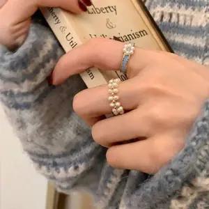 레이어드 진주플라워 파스텔 반지 귀걸이 귀찌