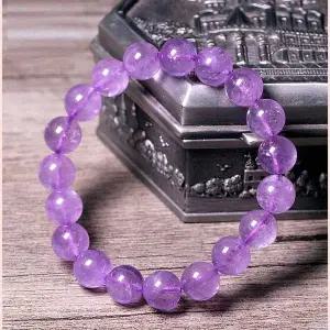 자수정 팔찌 원석 남녀공용 6mm 조절가능