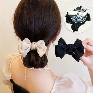 벨벳 미니 리본 집게핀 다양한 컬러 빅사이즈