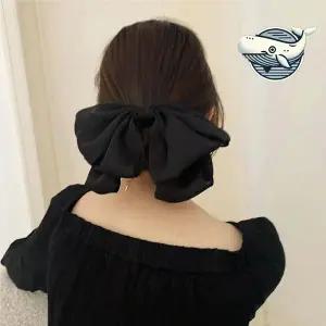 실크 리본 대왕 집게핀 우아한 헤어 바인딩