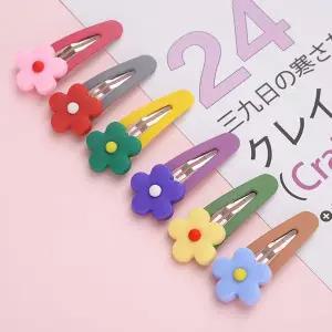 무광 5P 똑딱핀 플라워 똑딱이핀 머리핀 똑딱
