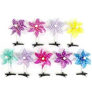 바람개비 헤어핀 집게핀 장식 악세사리 머리핀