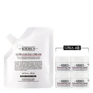 [키엘](강남점)[4S] 울트라 훼이셜 크림 리필 파우치 150ml 세트 (+디럭스 4종)