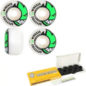 하이브리드 세라믹 베어링이 장착된 스피트파이어 스케이트보드 휠 빅헤드 53mm 화이트 99A
