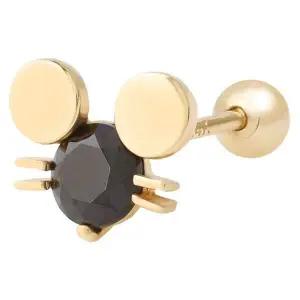 [콩심팥심]14K GOLD 큐빅 귀여운 동물 기본 골드 금 피어싱 아웃컨츠 귓볼피어싱