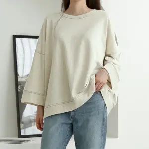 여성 5컬러 면 스티치 라운드넥 7부 긴팔 티셔츠 -WTS0131- 봄 가을