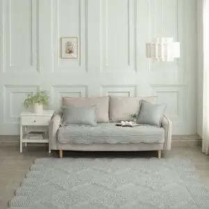 [점보특대형]목화솜 자수퀼팅 카페트 2장+다용도 발매트 1장