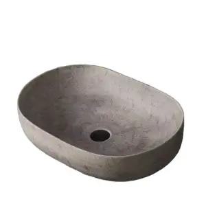 타원형 스톤 돌 모던 수조 호텔 개수대 자연석 야외 세면대