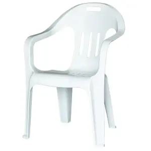 CP 국산 웰빙 의자 흰색 등받이 팔걸이 플라스틱 편의점 포장마차 행사 포차 테라스 학교 야외