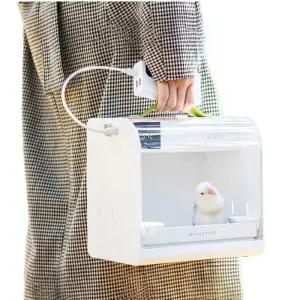 앵무새 이동장 앵무새용 이동식 새집 조류용 케이지 찍지