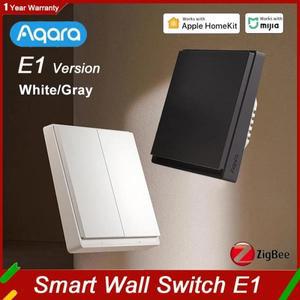 Aqara 스마트 벽 스위치 E1 버전 무선 키 Zigbee 3.0 조명 Xiaomi Home APP 용 중립 있음/없음