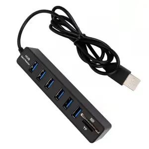USB 2.0 허브 멀티 스플리터 포트 긴 케이블 다중 확장기 컴퓨터 노트북 PC용 어댑터 액세서리 6 100cm