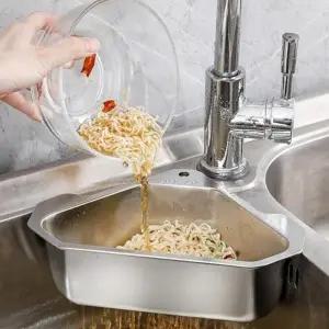 깔끔스텐 싱크대 음식물 수거통 바구니 수세미 거치대_24842027