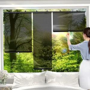 롤업 블라인드 주방 사무실 암막 흡착식 블라인드 창문 가리개 거실 자동차 스크린 차량용 차량
