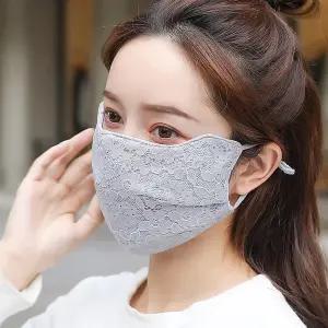 레이스 시스루 기 미 마스크 빨아쓰는 볼마스크 골프