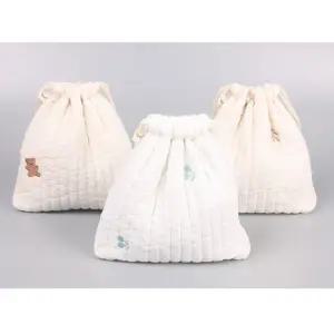 순면 누빔 복조리 파우치 기저귀 가방 화장품 (랜덤)