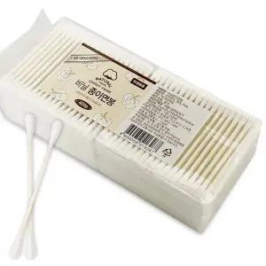 그린비 비닐 종이면봉400p 순면 종이스틱 귀청소 휴대 종이면봉 면봉대용량