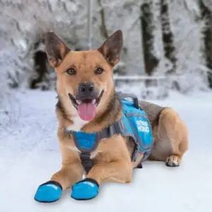 강아지 조끼 보온 애견옷 겨울 산책 외출 하네스 L